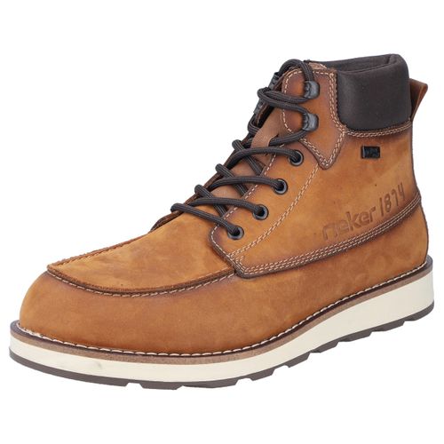 Winterboots RIEKER, Herren, Gr. 40, braun (camelfarben), Nubukleder, Lederimitat, sportlich, Schuhe, Stiefelette, Outdoorboots mit wasserabweisender riekerTEX-Membran