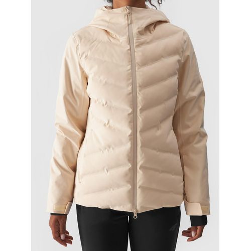 Skijacke 4F, Damen, Gr. XS, beige (natur), Steppware, Obermaterial: 100% Polyester. Futter: 100% Polyester. Wattierung: 100% Polyester, unifarben, sportlich, hoch geschlossener Ausschnitt, Langarm eingesetzt eingefasste Kante mit Klettverschluss, Jacken
