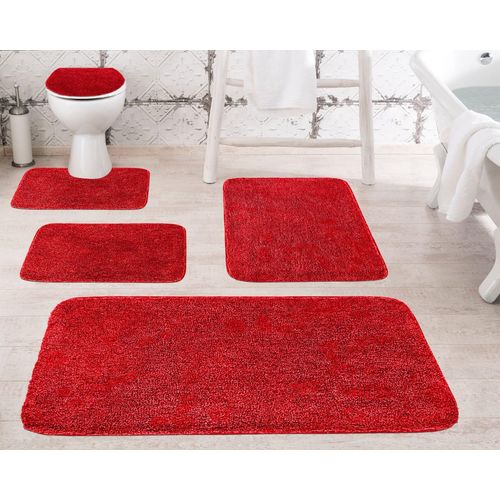 Badematte GRUND Gr. 3, rot, rechteckig (50cm x 60cm),, Badematten