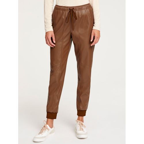 Jogger Pants HEINE, Damen, Gr. 40, Normalgrößen, braun, 100% Polyester, unifarben, 7/8-Länge, Hosen