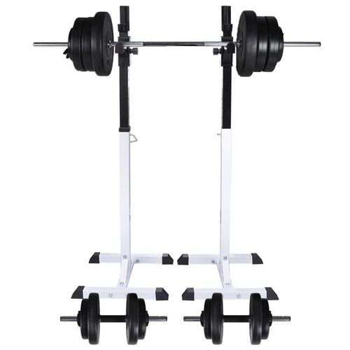 Kniebeugen-/Langhantelständer mit Hantel-Set 60,5 kg , Hantelsets Design 2024