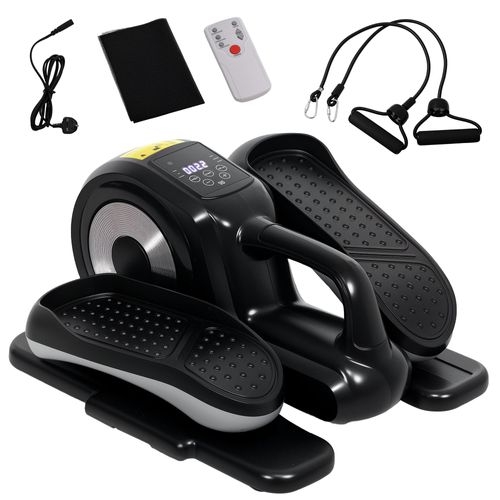 SPORTNOW Mini-Ellipsentrainer Untertisch Mini Crosstrainer für zuhause Ellipsen Beintrainer mit 12-stufig Geschwindigkeit, LCD Anzeige, Fernbedienung