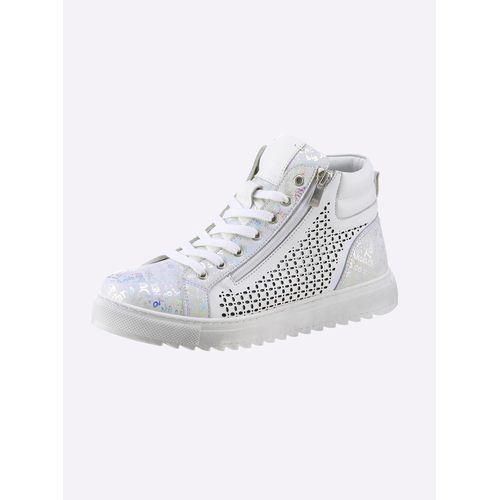 Schnürschuh GEMINI, Damen, Gr. 37, weiß, Glattleder, sportlich, Schuhe