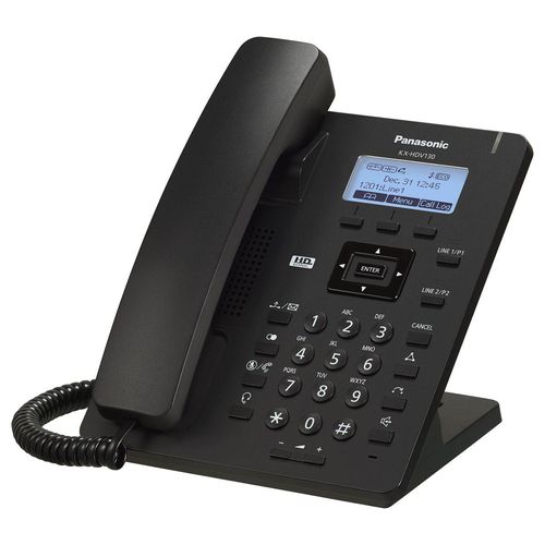 Panasonic KX HDV130 - VoIP-Telefon - SIP, SRTP - 2 Leitungen - Schwarz