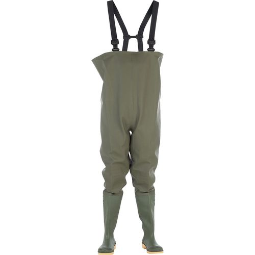 Dikamar Herren Fischerhose / Gummistiefel Administrator FS1130 (44 EUR) (Grün)