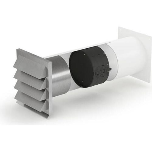 NABER E-Jal 150 Mauerkasten inkl. THERMOBOX / Mauerkasten / weiß/ Edelstahl / 150er Rundkanal (404306)