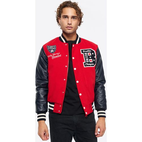 Herren College Jacke NEWARK Red/Navy/Ecru XL BENLEE