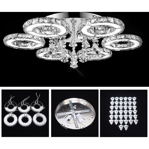 Deckenleuchte 88W LED Kristall Deckenlampe Modern Kronleuchter Pendelleuchte Hängeleuchte Beleuchtung