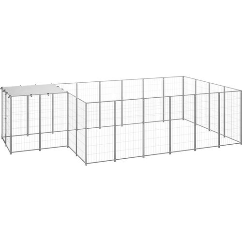 Hundezwinger Silbern 8,47 m² Stahl