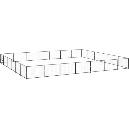 Hundezwinger Schwarz 42 m² Stahl