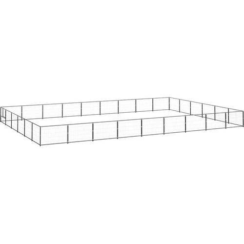 Hundezwinger Schwarz 54 m² Stahl