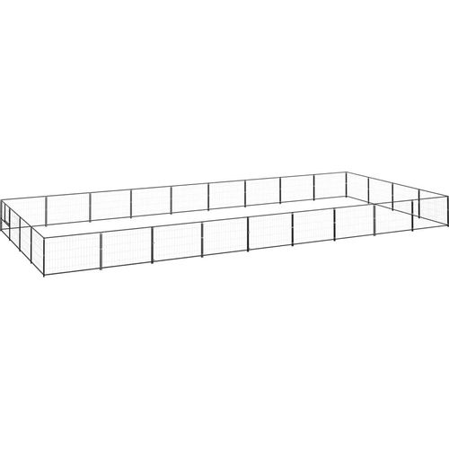 Hundezwinger Schwarz 36 m² Stahl