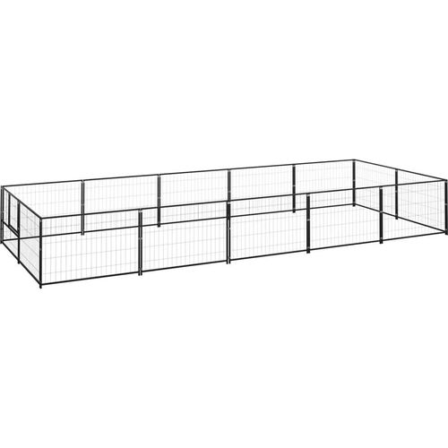 Hundezwinger Schwarz 10 m² Stahl