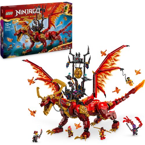 LEGO NINJAGO Quelldrache der Bewegung, Abenteuer-Spielzeug für Kinder, Ninja-Spielset mit 6 Minifiguren, Geburtstagsgeschenk für Jungen und Mädchen ab 12 Jahren 71822