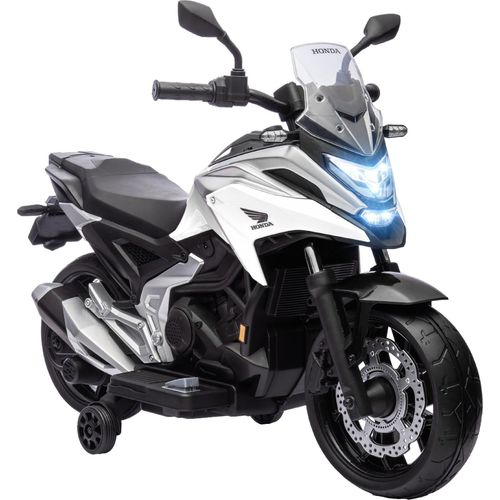 AIYAPLAY Kinder Elektro-Motorrad, 12V Kindermotorrad mit MP3, USB, LED-Scheinwerfer, Kinderfahrzeug mit Frühpädagogischen Funktionen, Trainingsrädern,