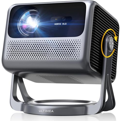 ULTIMEA-Projektor mit WLAN und Bluetooth 5.3, Smart-Heimkino-Projektor 4K-Dekodierung Android TV 11.0 mit Netflix, Outdoor-Filmprojektor mit Dolby Audio, Gimbal-Staender, 600 ANSI HDR+HLG, Nova C40