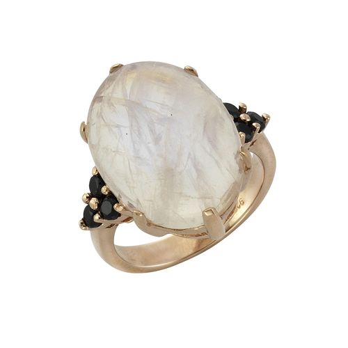 Zeeme Gemstones Ring 925/- Sterling Silber Mondstein und Spinell