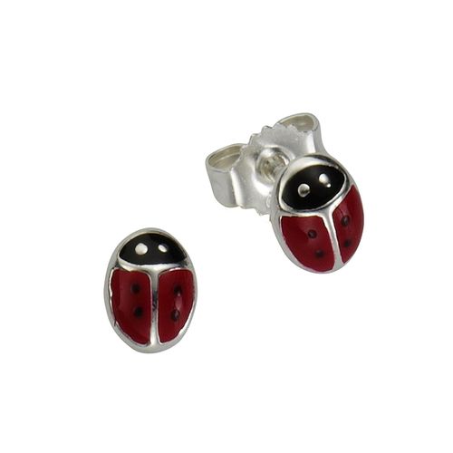Zeeme for Kids Ohrstecker 925 Sterling Silber Marienkäfer