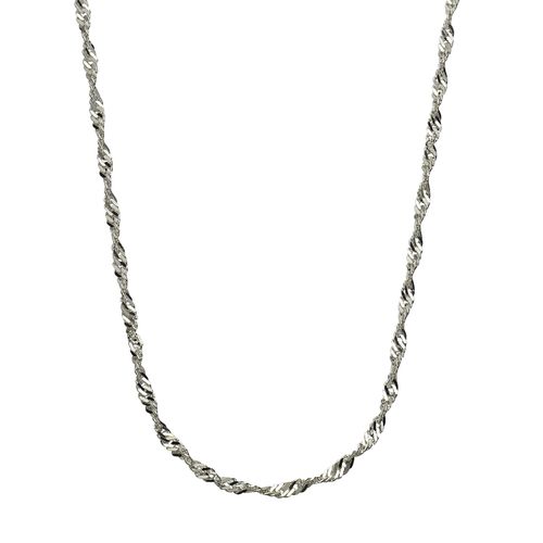 Zeeme Basic Halskette Silber 925 Singapurkette 45cm lang