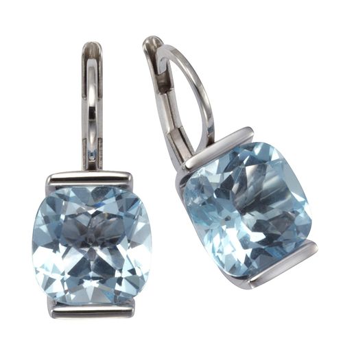 Zeeme Gemstones Ohrringe 925 Silber mit Blautopas (beh.)