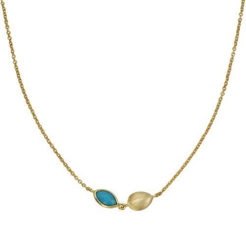 Zeeme Gemstones Hals-Kette 925 Sterling Silber vergoldet