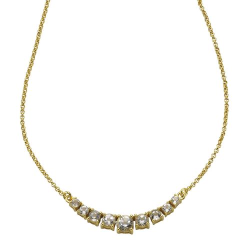 Zeeme Gemstones Collier 925/- Sterling Silber Weißtopas