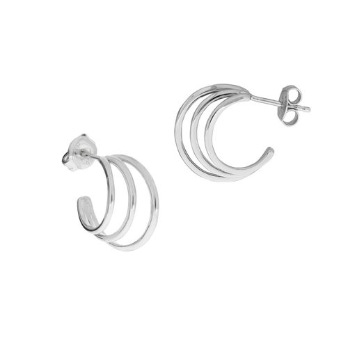 Zeeme Basic Ohrstecker 925 Silber glanz