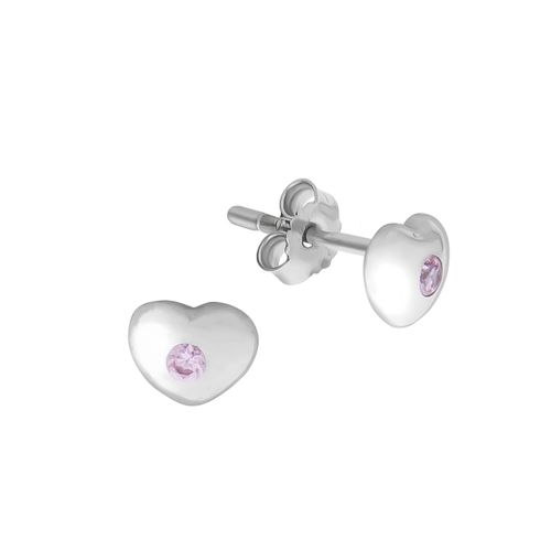 Zeeme for Kids Ohrringe 925 Sterling Silber Herz Zirkonia