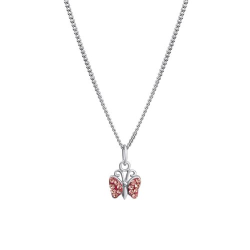 Zeeme for Kids Halskette 925 Sterling Silber Kristall pink