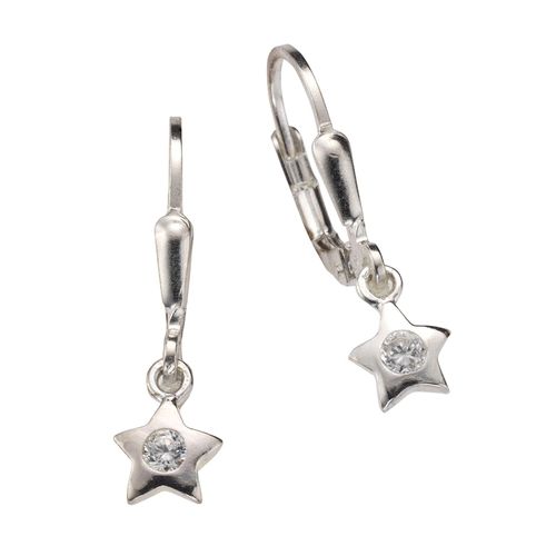 Zeeme for Kids Ohrringe 925 Silber Zirkonia weiß