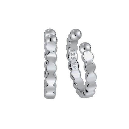 Zeeme Basic Ohrklemme Silber 925 rhodiniert 12mm Durchmesser