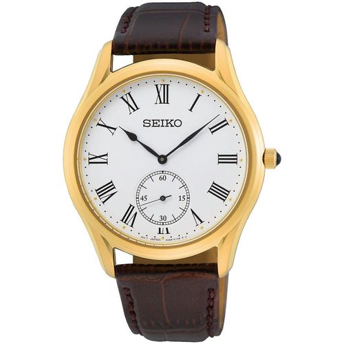 Quarzuhr SEIKO, braun (dunkelbraun), Armbanduhren, Damen, Armbanduhr, Damenuhr, Herrenuhr, Edelstahlarmband, Saphirglas