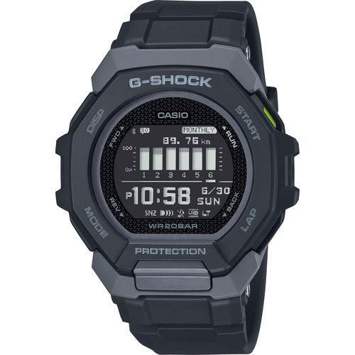 Smartwatch CASIO G-SHOCK, schwarz, Smartwatches, Armbanduhr, Herrenuhr, Bluetooth, bis 20 bar wasserdicht