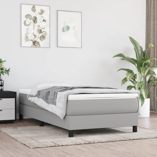 Taschenfederkernmatratze 90X200X20 Cm Stoff | Farbe: Hellgrau | Größe: 100 x 200 cm