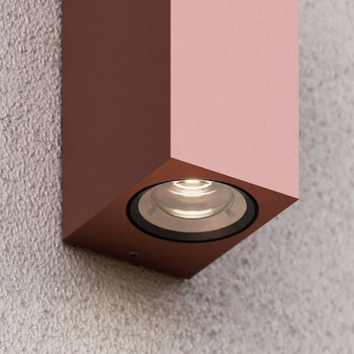 LED-Außenwandleuchte Tavi, rostbraun, Aluminium, up/down
