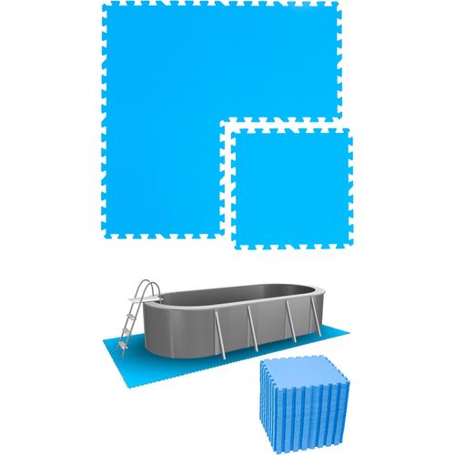 11,2 m² Poolunterlage - 48 EVA Matten 50x50 Pool Unterlage - Unterlegmatten Set