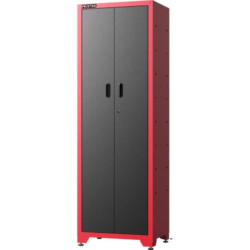 FEISTOS Werkstatteinrichtung Flügeltür Hochschrank Juno Solo Rot/Schwarz 66x46x198 cm