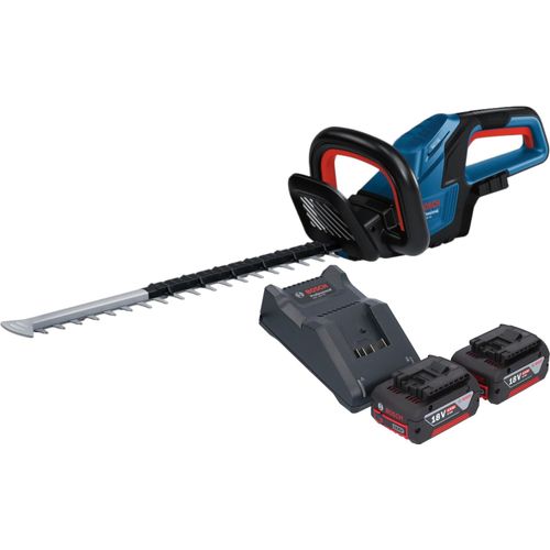 Bosch GHE 18V-50 Professional Akku Heckenschere 18 V 50 cm Brushless + 2x Akku 4,0 Ah + Ladegerät