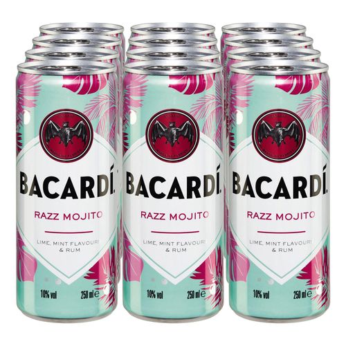 Bacardi Razz Mojito 10,0 % vol 0,25 Liter, 12er Pack