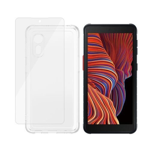 Hülle Galaxy Xcover 5 und schutzfolie - Silikon - Transparent