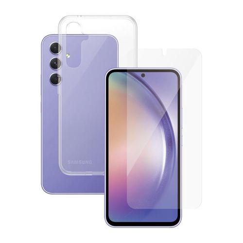 Hülle Galaxy A54 5G und schutzfolie - Silikon - Transparent