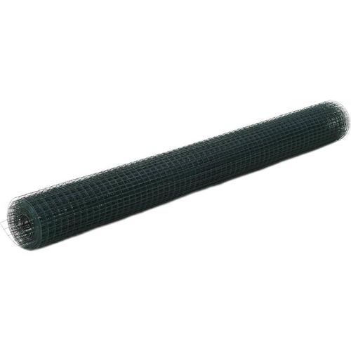 Drahtzaun Stahl mit PVC-Beschichtung 25x1,5 m Grün