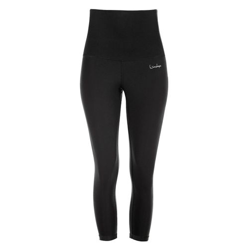 Leggings WINSHAPE "Functional Power Shape 7/8-Tights HWL302", Damen, Gr. XXL, Normalgrößen, schwarz, 80% Polyester, 20% Elasthan, Hosen Leggings, High Waist mit Bauch-Weg-Effekt