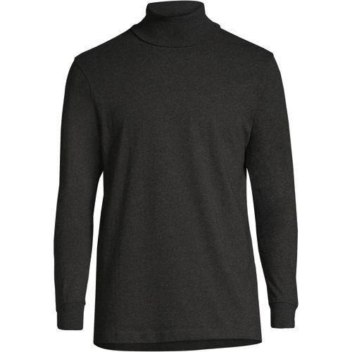 Super-T Rollkragenshirt, Classic Fit, Herren,  Schwarz, Baumwolle, by Lands' End
