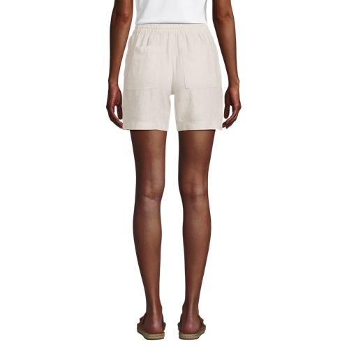 Leinen-Schlupfshorts, Damen,  Beige, Leinen, by Lands' End