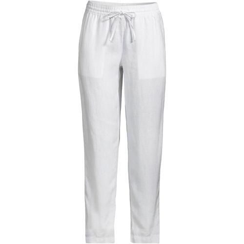 Leinen-Jogginghose, Damen,  Weiß, Leinen, by Lands' End