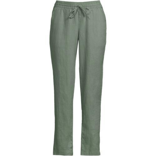 Leinen-Jogginghose, Damen,  Grün, Leinen, by Lands' End