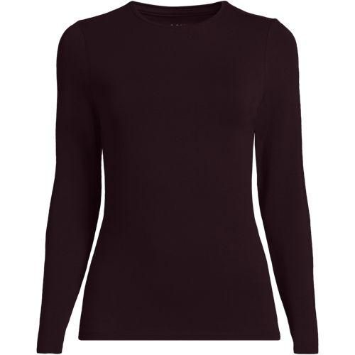 Shirt aus Baumwolle/Modal-Mix mit Rundausschnitt, Damen,  Lila, Baumwolle Modal, by Lands' End