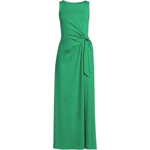 Maxikleid aus Baumwolle/Modal mit Bindeband, Damen,  Grün, Baumwolle Modal, by Lands' End