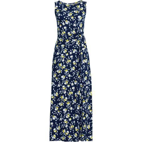 Maxikleid aus Baumwolle/Modal mit Bindeband, Damen,  Blau, Baumwolle Modal, by Lands' End